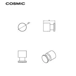 COSMIC Black & White Haken 3,5 Cm -Badwelt Verkauf hersteller cosmic black white haken 3 3711095