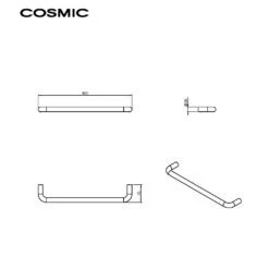 COSMIC Black & White Handtuchstange 40 Cm