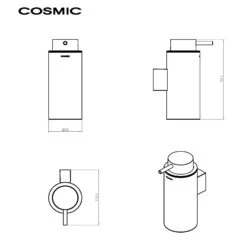 COSMIC Black & White Seifenspender Wandmodell