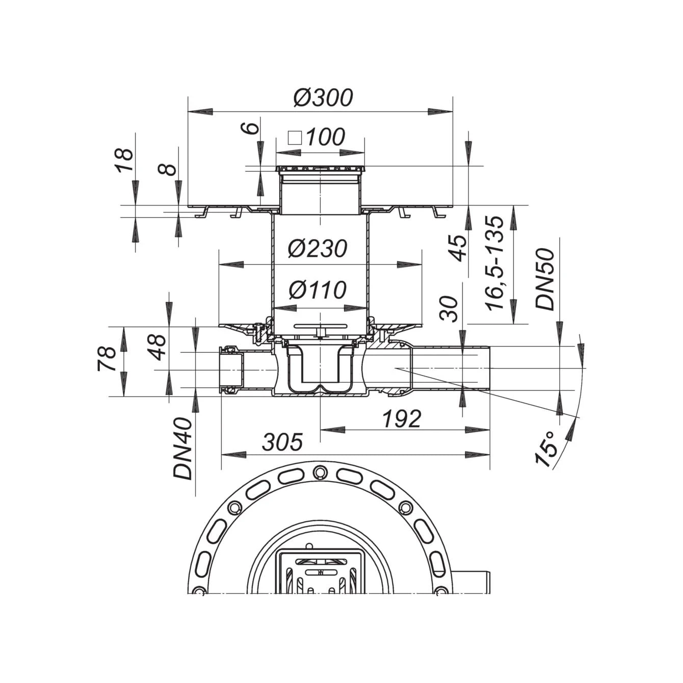 Dallmer Dünnbett-Bodenablauf 42 VC, DN 50, 10 X 10 Cm 3 Dallmer Dünnbett-Bodenablauf 42 VC, DN 50, 10 X 10 Cm