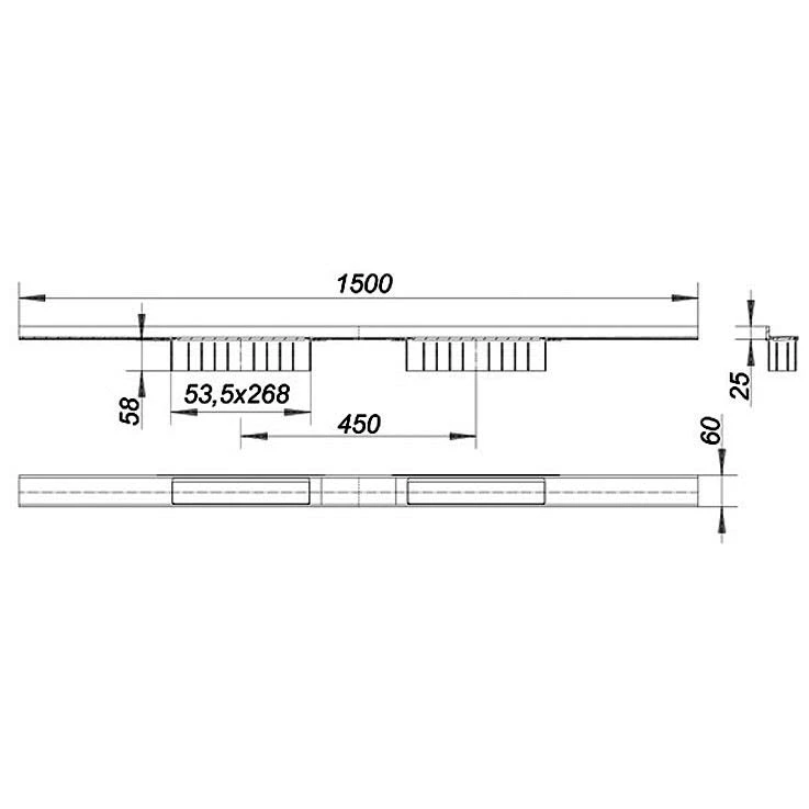 Dallmer CeraWall Select Duo Duschrinne 150 Cm 3 Dallmer CeraWall Select Duo Duschrinne 150 Cm
