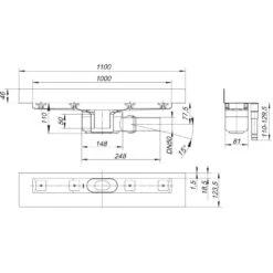 Dallmer CeraLine W Duschrinne 100 Cm, DN 50 7 Dallmer CeraLine W Duschrinne 100 Cm, DN 50 -Badwelt Verkauf hersteller dallmer duschrinnen ceraline w1000 4188899