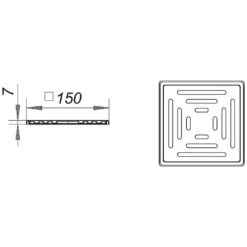 Dallmer RENO-Aufsatz 15 X 15 Cm