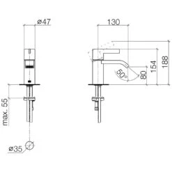 Dornbracht IMO Waschtisch-Einhandbatterie Ohne Ablaufgarnitur
