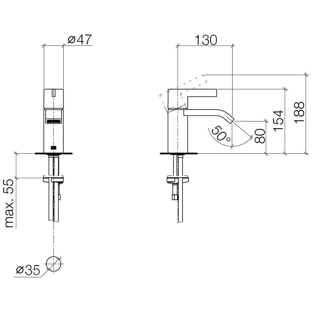 Dornbracht IMO Waschtisch-Einhandbatterie Ohne Ablaufgarnitur 3 Dornbracht IMO Waschtisch-Einhandbatterie Ohne Ablaufgarnitur