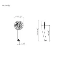 Dornbracht Handbrause Ø 12 Cm, 4 Strahlarten, Wassersparend