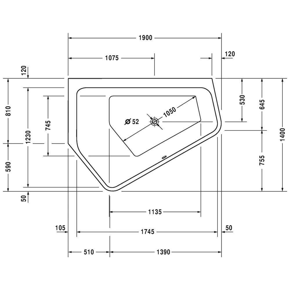 Duravit Paiova 5-Eck Whirlwanne 190 X 140 Cm Mit Combi-System P, Ecke Links 3 Duravit Paiova 5-Eck Whirlwanne 190 X 140 Cm Mit Combi-System P, Ecke Links