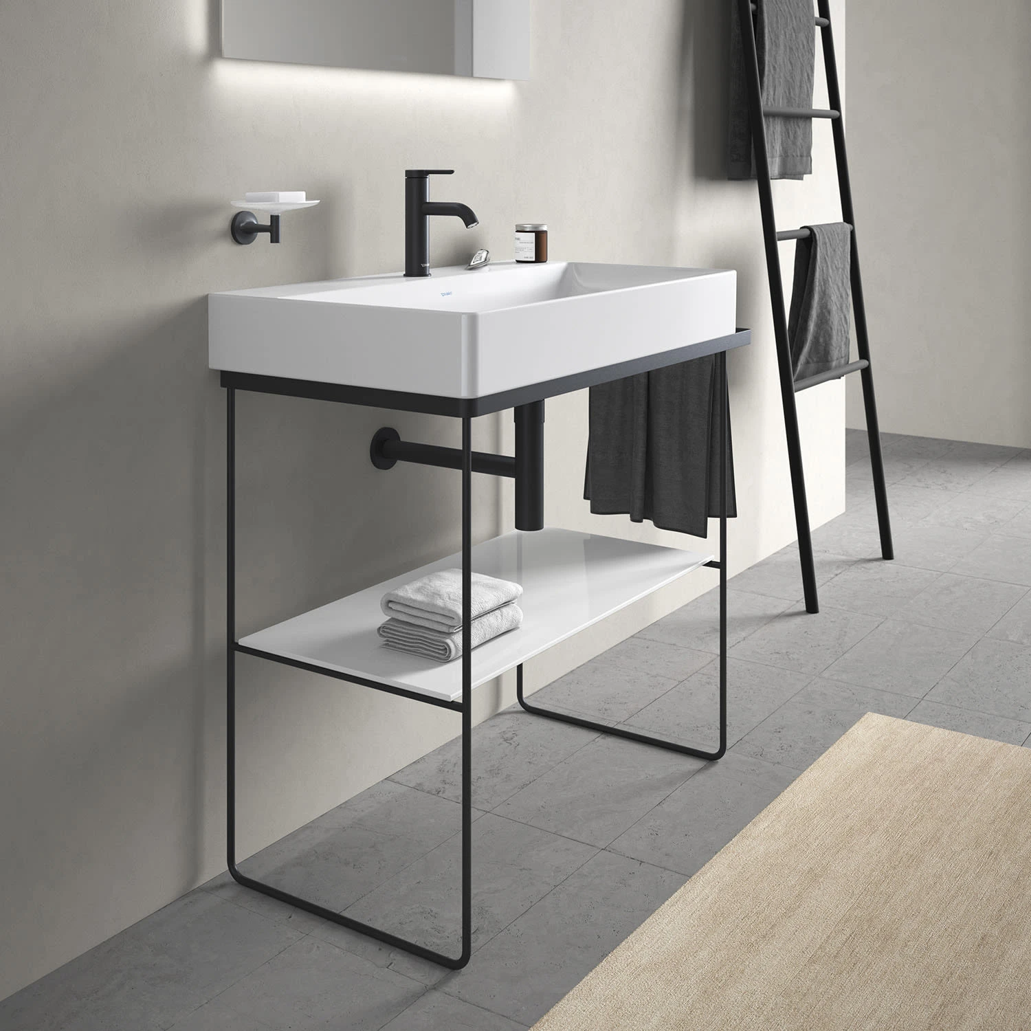 Duravit DuraSquare Metallkonsole, Bodenstehend 86,5 X 45,1 Cm 3 Duravit DuraSquare Metallkonsole, Bodenstehend 86,5 X 45,1 Cm