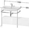 Duravit Happy D.2 Plus C-shaped Waschtisch Ohne Hahnloch, 140 X 49 Cm, Mit 2 Schubkästen Und Anbau Rechts -Badwelt Verkauf hersteller duravit happy 2 plus badmoebel 3975245