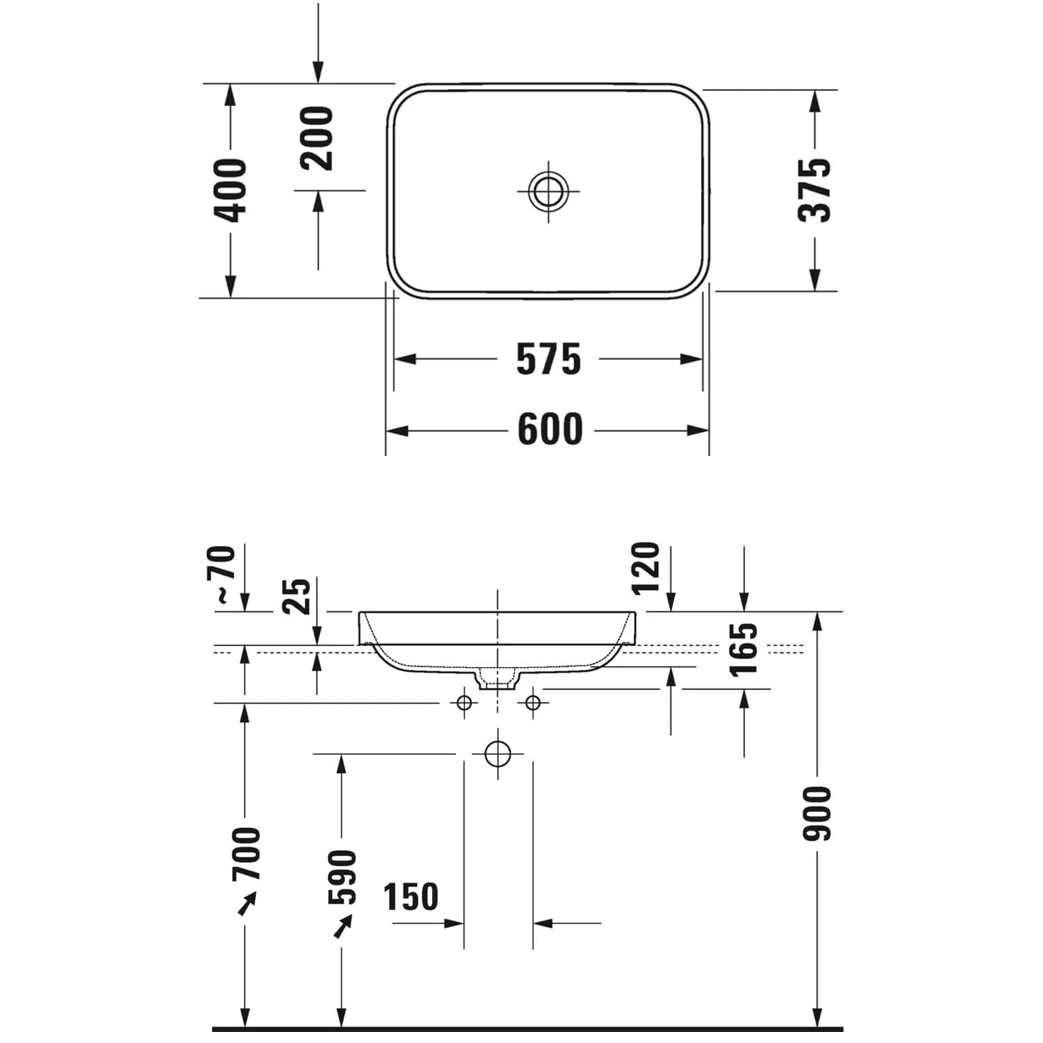 Duravit Happy D.2 Plus Aufsatzbecken 60 Cm Anthrazit Matt, Ohne Überlauf, Ohne Hahnlochbank 6 Duravit Happy D.2 Plus Aufsatzbecken 60 Cm Anthrazit Matt, Ohne Überlauf, Ohne Hahnlochbank – Bild 4