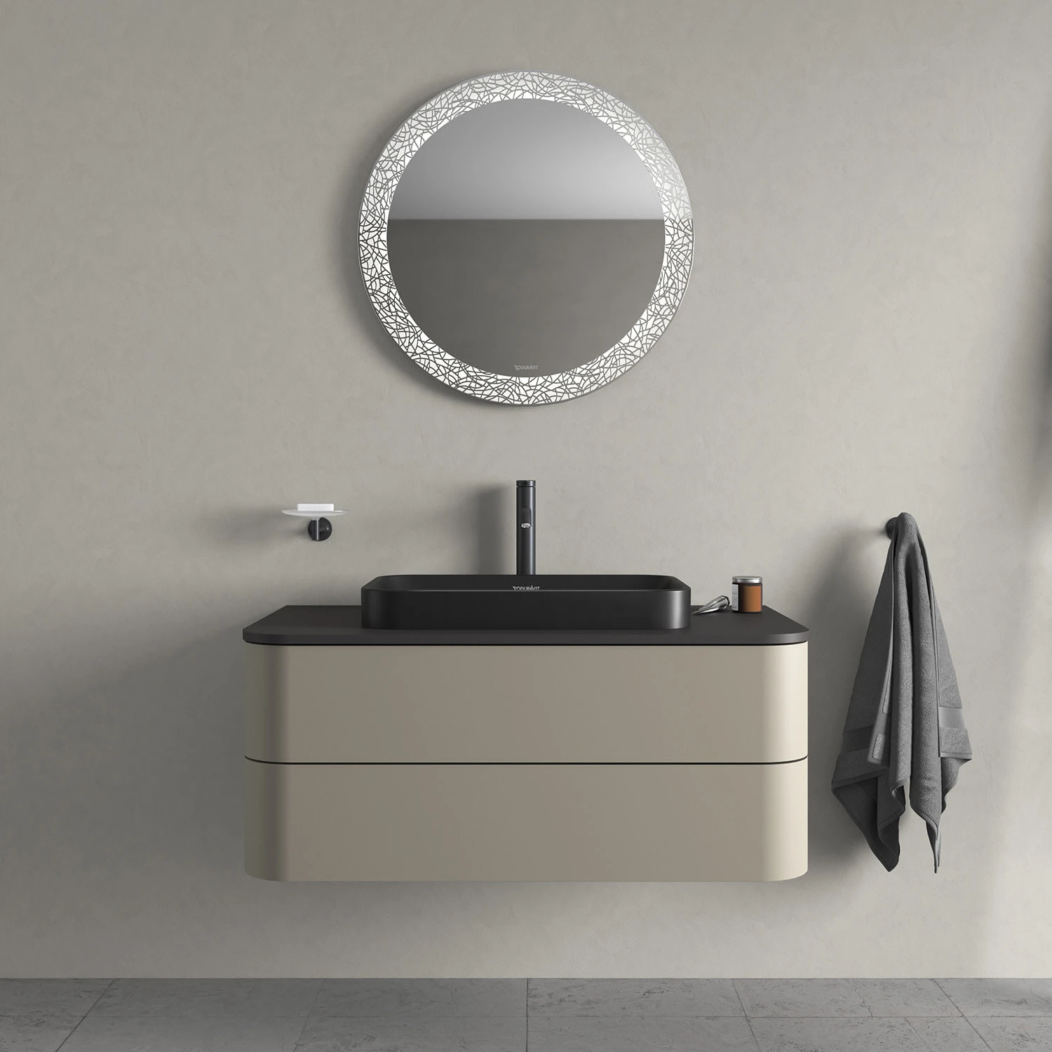Duravit Happy D.2 Plus Aufsatzbecken 60 Cm Anthrazit Matt, Ohne Überlauf, Ohne Hahnlochbank 5 Duravit Happy D.2 Plus Aufsatzbecken 60 Cm Anthrazit Matt, Ohne Überlauf, Ohne Hahnlochbank – Bild 3