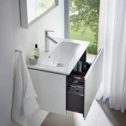 Duravit ME By Starck Möbelwaschtisch Compact Mit 1 Hahnloch 63 X 40 Cm -Badwelt Verkauf hersteller duravit me by starck waschtische 8598580
