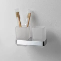 Emco Loft Doppelglashalter Mit Kristallgläsern, Satiniert