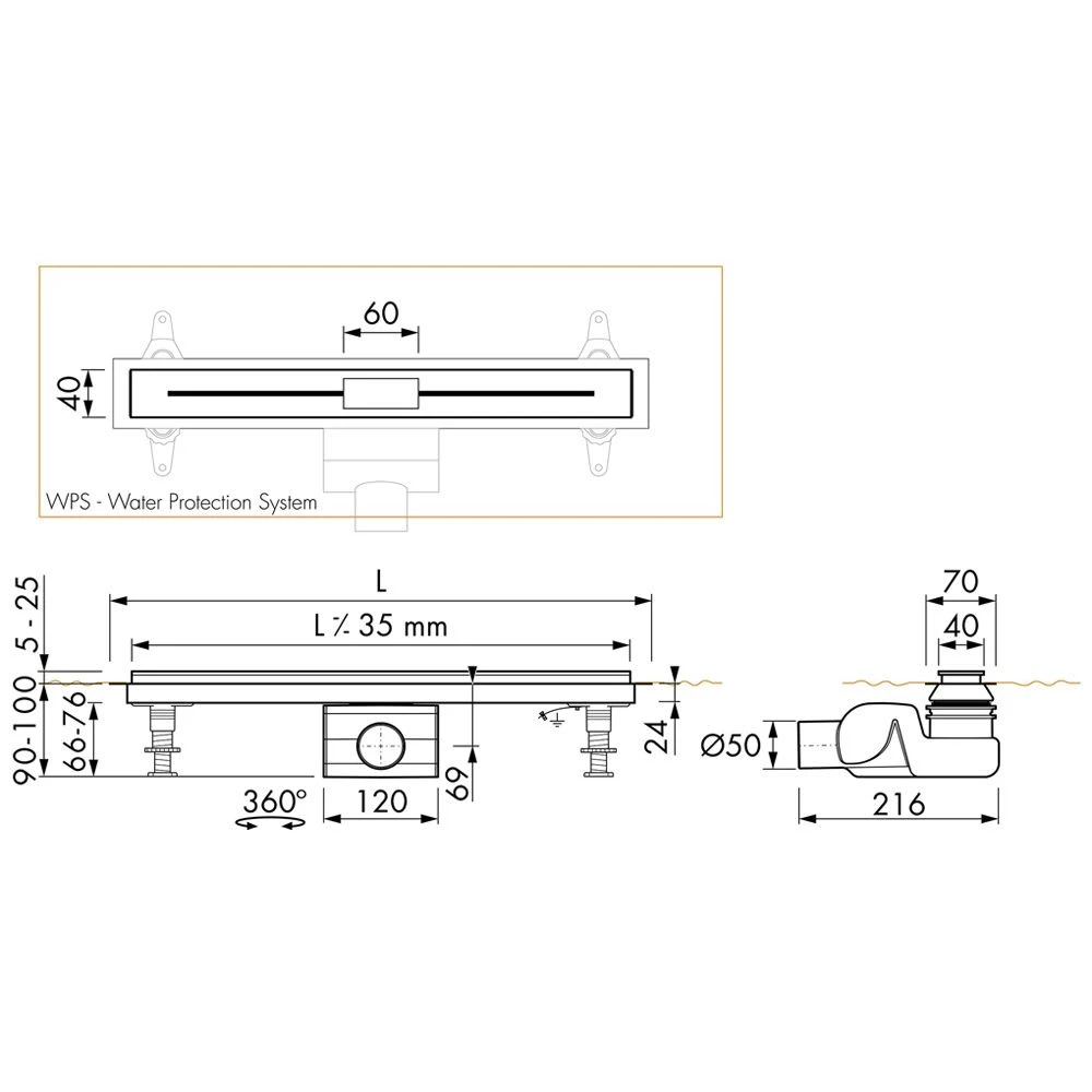 ESS Easy Drain Xs Nano 900 Duschrinne Komplettset 5 ESS Easy Drain Xs Nano 900 Duschrinne Komplettset – Bild 3