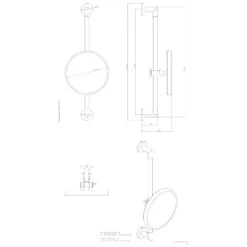 Frasco LED-Wandspiegel Rund Ø 20,3 Cm Mit Spiralkabel, Höhenverstellbar