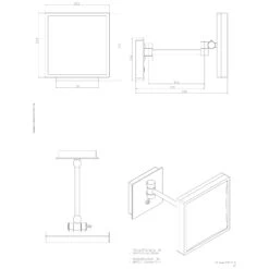 Frasco LED-Wandspiegel Eckig 20,3 X 20,3 Cm Mit Direktanschluss