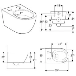 Geberit AquaClean Tuma Wand-WC Für UP-Spülkästen -Badwelt Verkauf hersteller geberit aquaclean dusch wc tuma 2682163