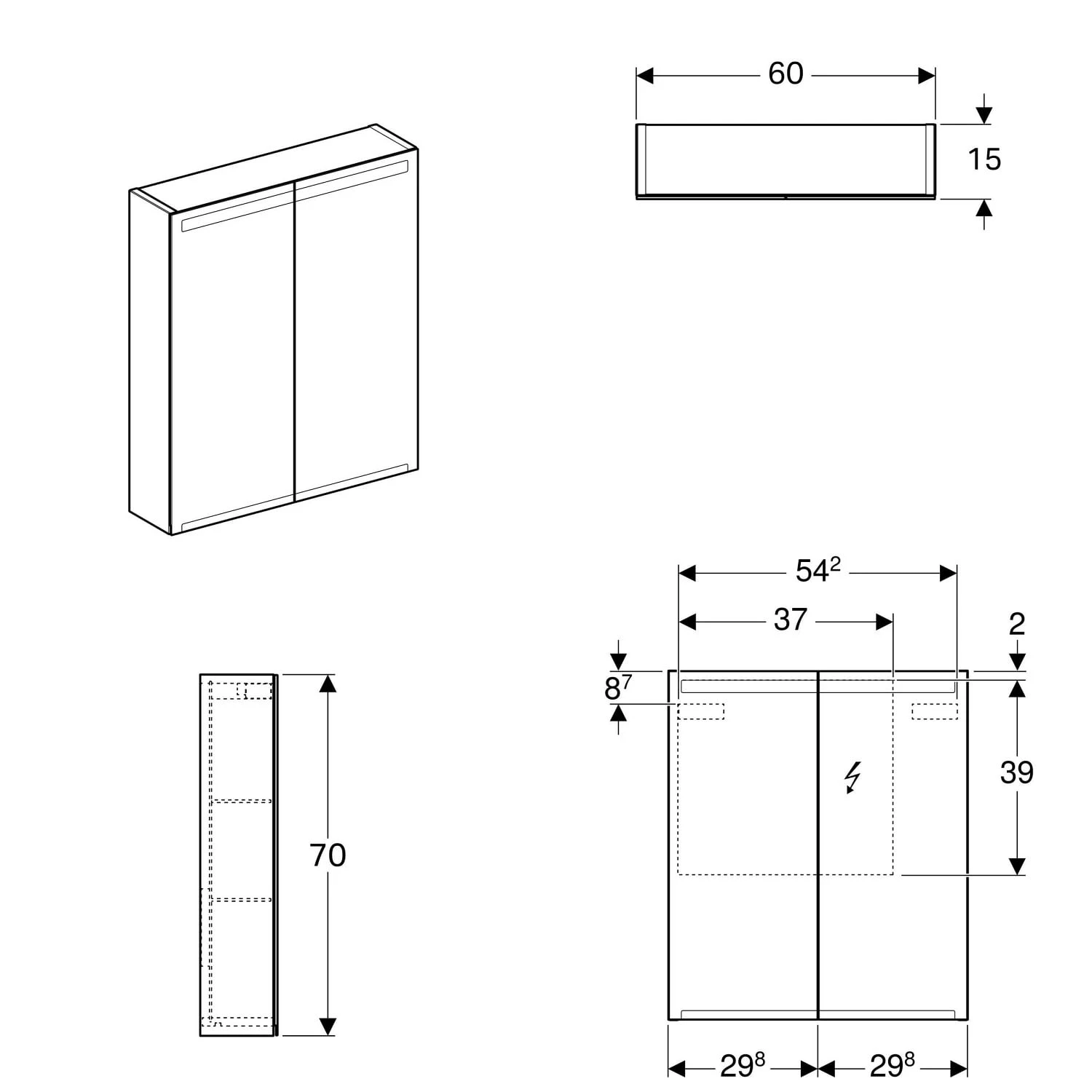 Geberit Option Spiegelschrank Mit Beleuchtung 60 Cm 3 Geberit Option Spiegelschrank Mit Beleuchtung 60 Cm
