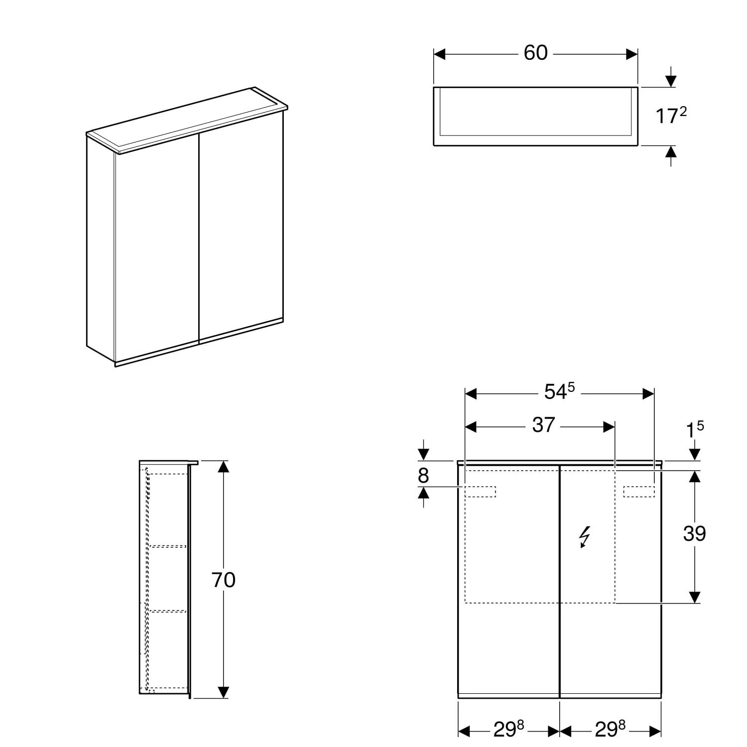 Geberit Option Spiegelschrank Plus Mit Beleuchtung 60 Cm 3 Geberit Option Spiegelschrank Plus Mit Beleuchtung 60 Cm