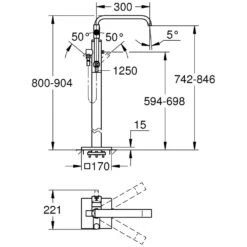 GROHE Allure Einhand-Wannenbatterie Für Bodenmontage