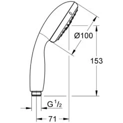 GROHE Tempesta 100 Handbrause Mit 3 Strahlarten