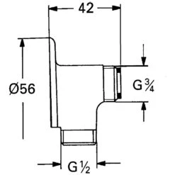 GROHE Wandscheibe, Außen- X Außengewinde