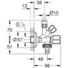 GROHE Original WAS Kombi-Eckventil 1/2" X 3/8" X 3/4" -Badwelt Verkauf hersteller grohe zubehoer was ventile original 1611465