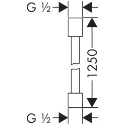 AXOR Starck Brausenschlauch Aus Kunststoff Mit Metalleffekt 125 Cm
