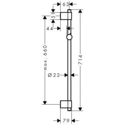 Hansgrohe Unica Varia Brausestange 72 Cm