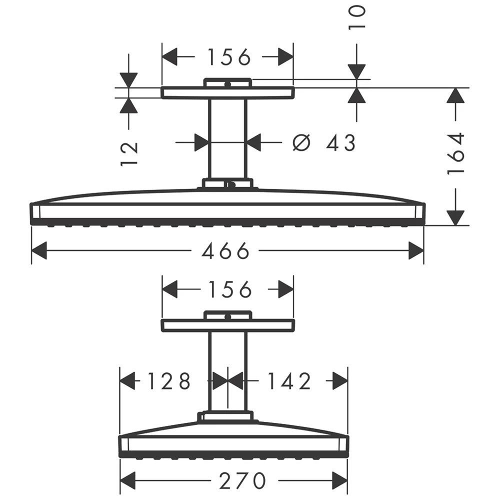 Hansgrohe Rainmaker Select Kopfbrause 460 1jet EcoSmart Mit Deckenanschluss 3 Hansgrohe Rainmaker Select Kopfbrause 460 1jet EcoSmart Mit Deckenanschluss