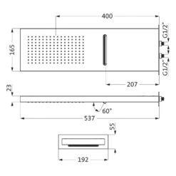 Herzbach DEEP BLACK Regenbrause Multifunktion 2
