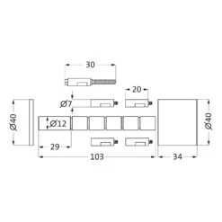 Herzbach LOGIC XL 3 Unterputz Verlängerung 3 Cm