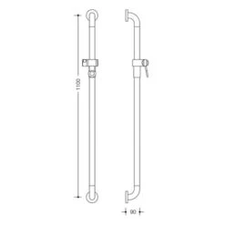 HEWI Serie 477 Brausehalterstange 110 Cm -Badwelt Verkauf hersteller hewi serie 477 brausehalterstange 5696344