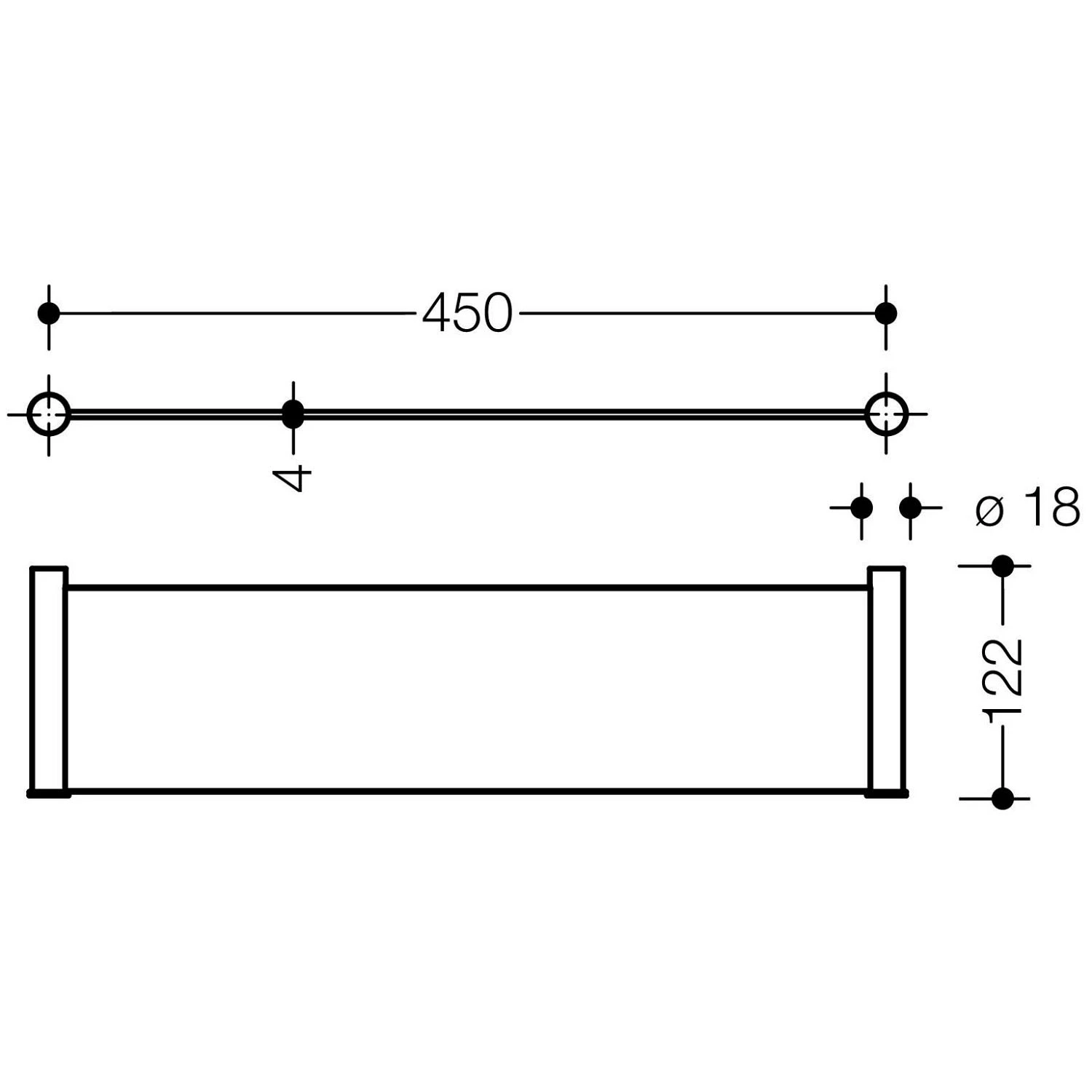 HEWI System 162 Ablage 45 Cm 3 HEWI System 162 Ablage 45 Cm
