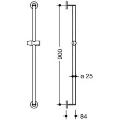 HEWI System 900 Brausehalterstange 90 Cm