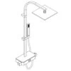 HSK Shower-Set AquaSwitch RS 500 Thermostat Mit Kopfbrause Eckig, Flach 30 X 30 Cm -Badwelt Verkauf hersteller hsk duschsysteme shower set 500 2044762