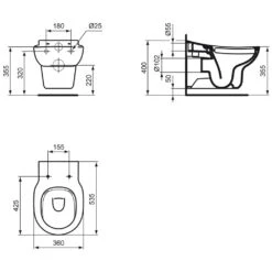 Ideal Standard Contour 21 Wandtiefspülklosett Schools Für Kinder Von 7 - 11 Jahren