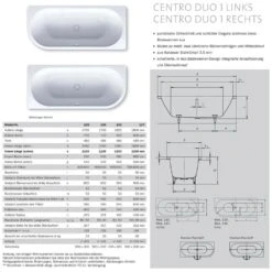 Kaldewei Centro Duo 1 Links 136 Eckbadewanne 180 X 80 Cm Mit Schwalleinlauf