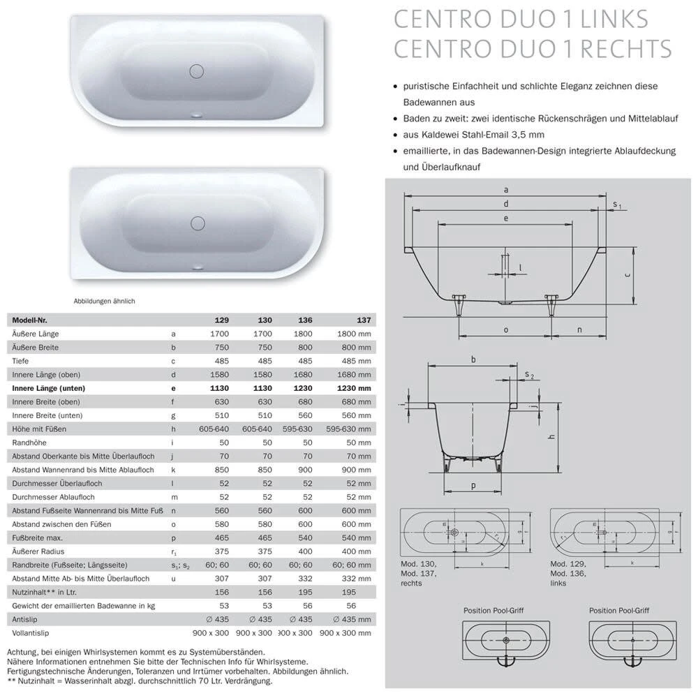 Kaldewei Centro Duo 1 Links 136 Eckbadewanne 180 X 80 Cm Mit Schwalleinlauf 3 Kaldewei Centro Duo 1 Links 136 Eckbadewanne 180 X 80 Cm Mit Schwalleinlauf