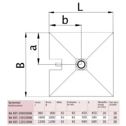 Kermi POINT Komplettboard E65 90 X 90 Cm, Einbauhöhe Min. 6,5 Cm -Badwelt Verkauf hersteller kermi duschkabinen und duschplaetze point 2667214