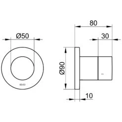Keuco IXMO 3-Wege Umstellventil UP DN15 Rund