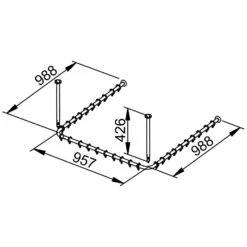 Keuco Plan Brausevorhangestangen-Set 100 X 100 Cm