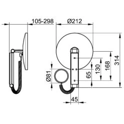 Keuco ILook-move Kosmetikspiegel, Rund Mit UP-Transformator -Badwelt Verkauf hersteller keuco kosmetikspiegel ilook move 2742562