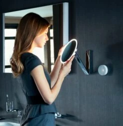Keuco ILook-move Kosmetikspiegel, Rund Mit 5-fach Vergrößerung, UP-Kabelführung