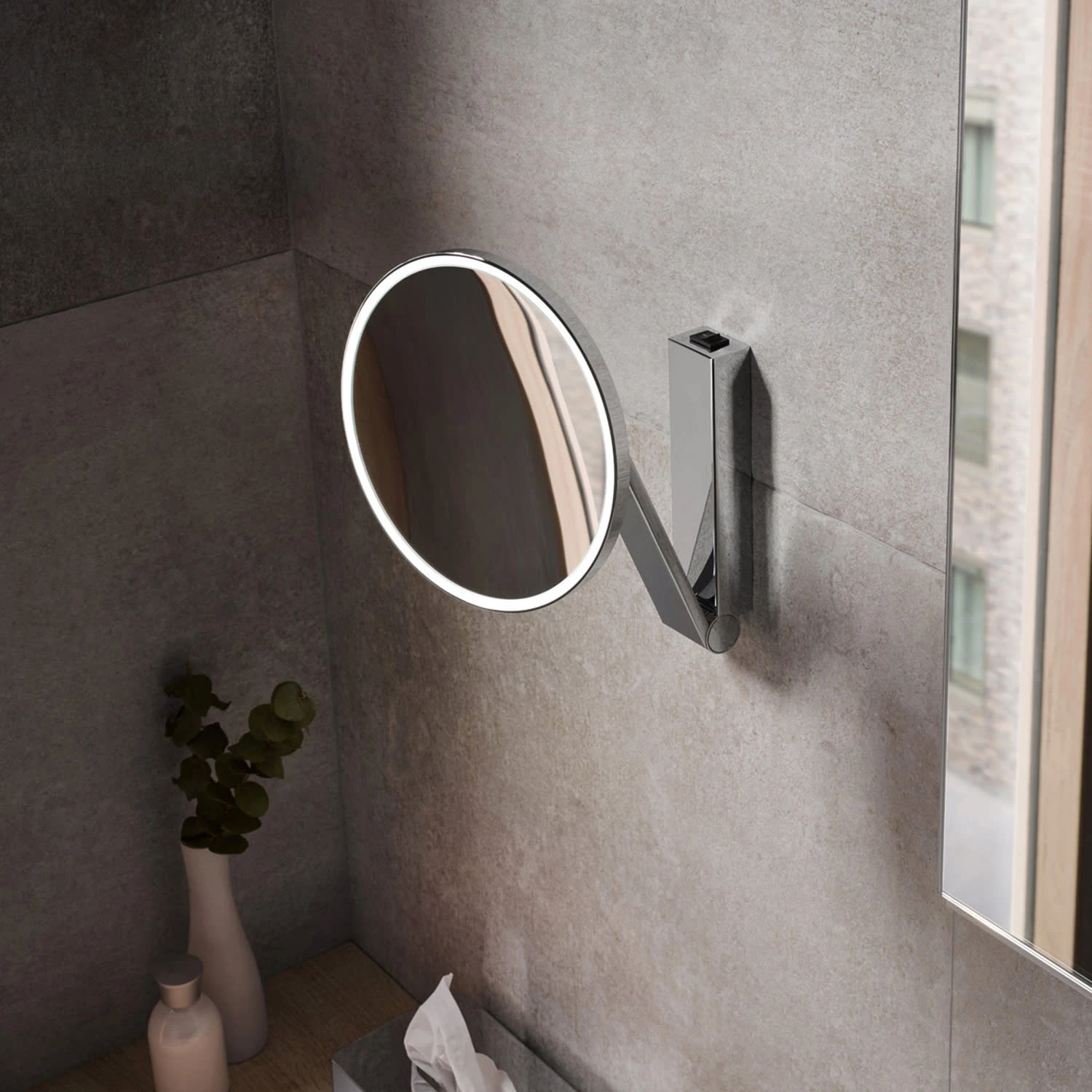 Keuco ILook-move Kosmetikspiegel, Rund Mit 5-fach Vergrößerung, LED Beleuchtung, Wandmodell 3 Keuco ILook-move Kosmetikspiegel, Rund Mit 5-fach Vergrößerung, LED Beleuchtung, Wandmodell