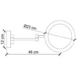 Koh-I-Noor Discolo LED Kosmetikspiegel Mit Doppelarm Und Indirektem Stromanschluss, 3-fach Vergrößerung