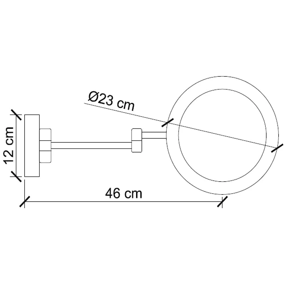 Koh-I-Noor Discolo LED Kosmetikspiegel Mit Doppelarm Und Indirektem Stromanschluss, 3-fach Vergrößerung 3 Koh-I-Noor Discolo LED Kosmetikspiegel Mit Doppelarm Und Indirektem Stromanschluss, 3-fach Vergrößerung