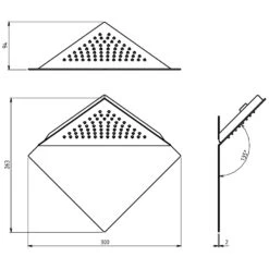 Kronenbach SPA Kopfbrause Diamant 30 X 26,3 Cm -Badwelt Verkauf hersteller kronenbach brauseprogramm kopfbrausen spa diamant 3742391
