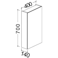 Kronenbach Plana 2.0 Spiegelschrank 40 Cm Mit 1 Tür Und LED-Aufsatzleuchte, Anschlag Rechts -Badwelt Verkauf hersteller kronenbach plana 2 spiegelschraenke spiegelschrank 2385055