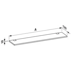 LAUFEN Frame 25 Glasablage 60 X 12 Cm, Zwei Wandbefestigungen